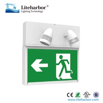 Running Man LED Emergency Exit Sign Combo